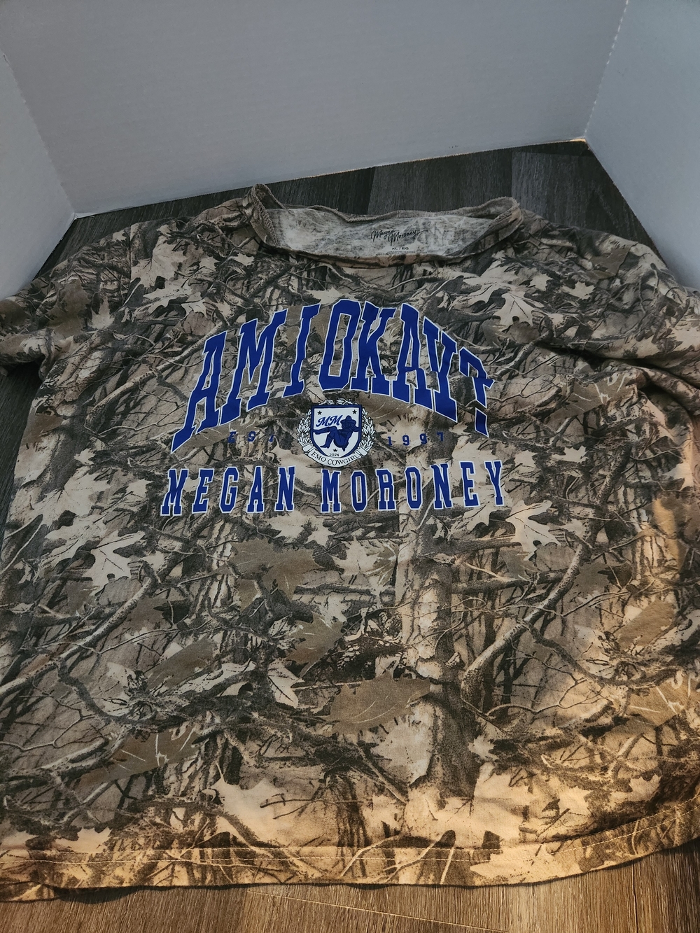 AM I OKAY? Megan Moroney Camo Long Sleeve Shirt - Brown/Green
